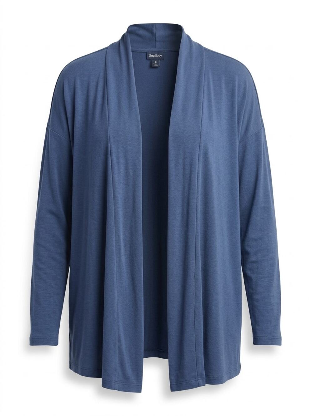 GapBody Blue Open Front Draped Jersey Knit Cardigan Sweater Women Size M